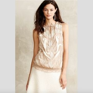 Namrata Joshipura Anthropologie sleeveless embroidered/embellished blouse NWT